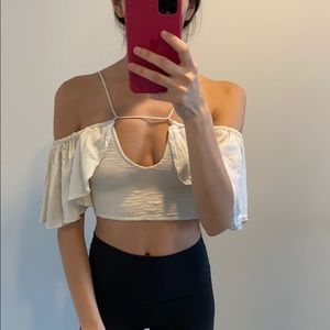 Indah August white crop top